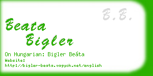 beata bigler business card